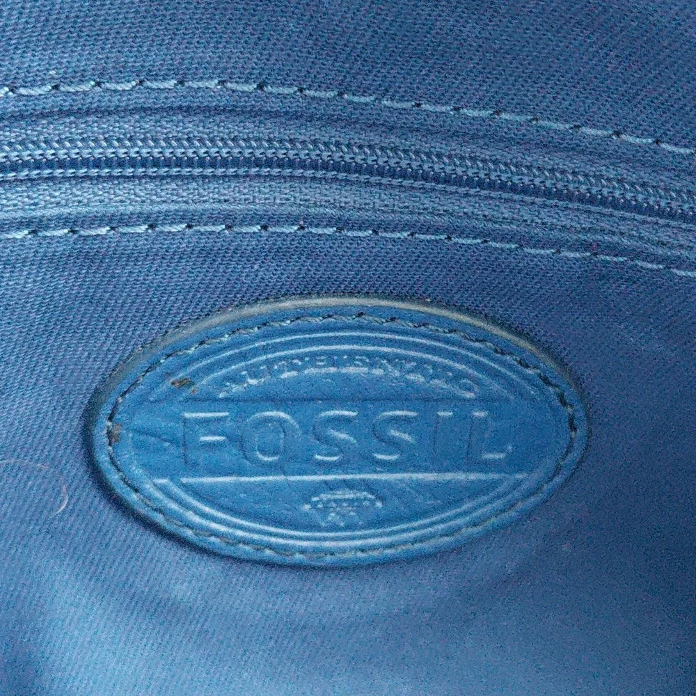Fossil Navy Leather Crossbody Bag